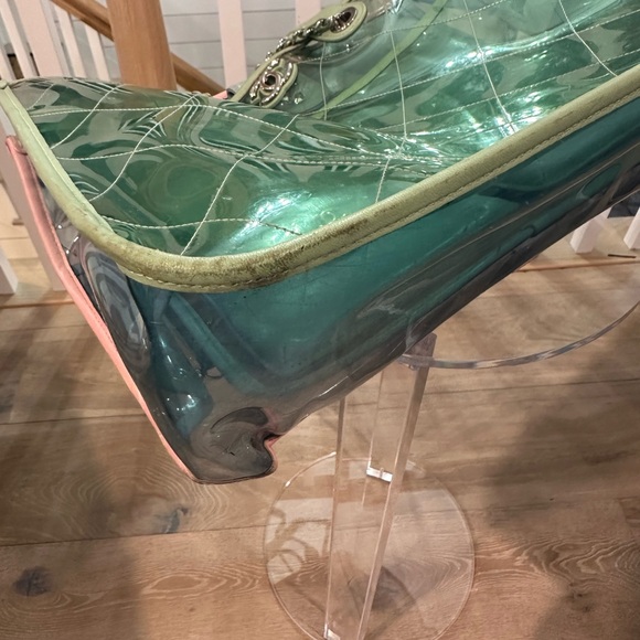 Lambskin and PVC Coco Splash Shopping Bag - Picture 6 of 7